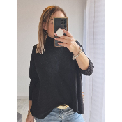 PULL NOIR COL CHEMINEE