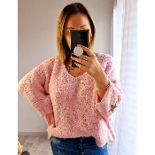 PULL BOUCLETTE ROSE