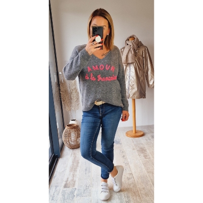 PULL ALICIA GRIS