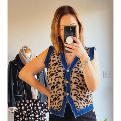 GILET NAT LEOPARD